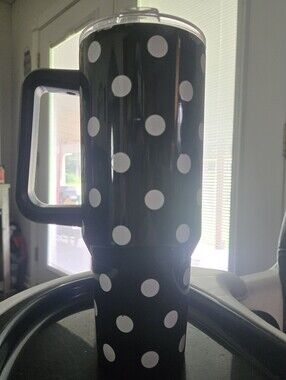 Kate Spade Black Polka Dot Tumbler